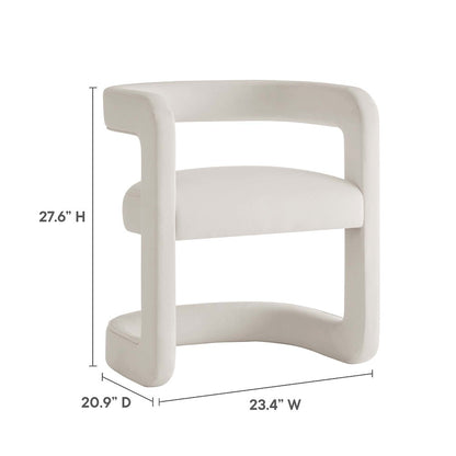Winslow Barrel Performance Velvet Dining Chair