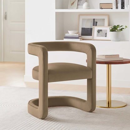 Winslow Barrel Performance Velvet Dining Chair