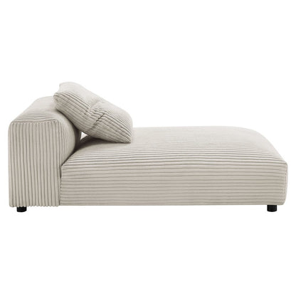 Solace 2-Piece Modular Corduroy Upholstered Sectional Sofa With Chaise