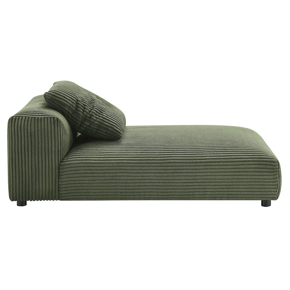 Solace 2-Piece Modular Corduroy Upholstered Sectional Sofa With Chaise