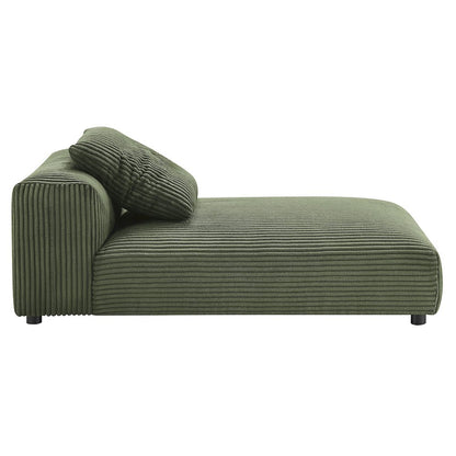 Solace 2-Piece Modular Corduroy Upholstered Sectional Sofa With Chaise