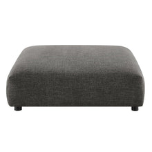 Solace Modular Upholstered Fabric Armless Chair and Ottoman Set