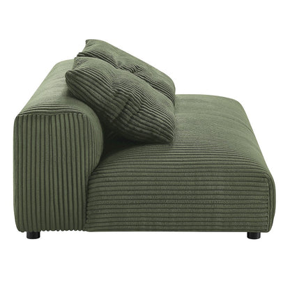 Solace 2-Piece Modular Corduroy Upholstered Sectional Sofa With Chaise