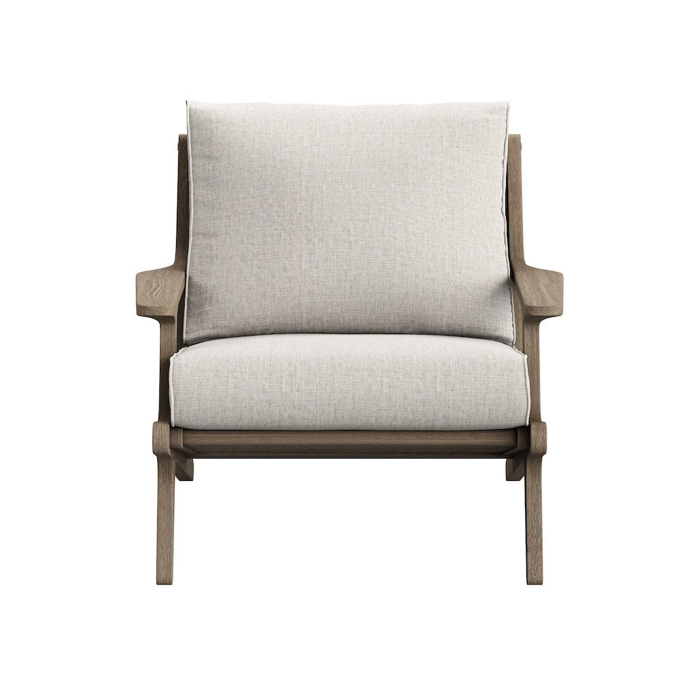Saratoga Outdoor Patio Teak Wood Chair and Ottoman Set