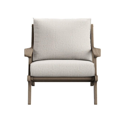 Saratoga Outdoor Patio Teak Wood Chair and Ottoman Set