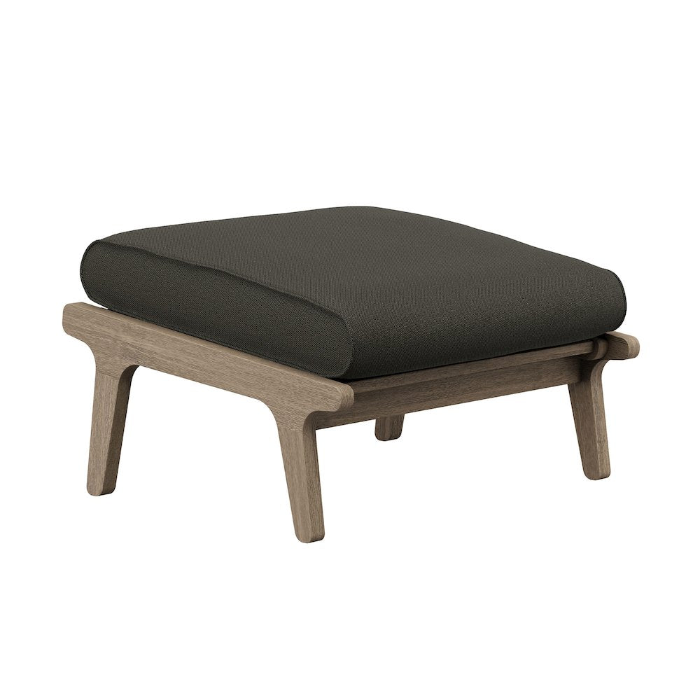 Saratoga Outdoor Patio Teak Wood Chair and Ottoman Set