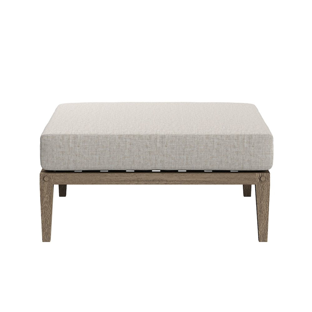 Northlake Outdoor Patio Teak Wood Loveseat and Ottoman Set