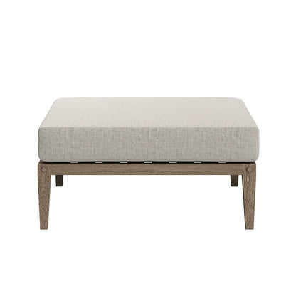 Northlake Outdoor Patio Teak Wood Loveseat and Ottoman Set