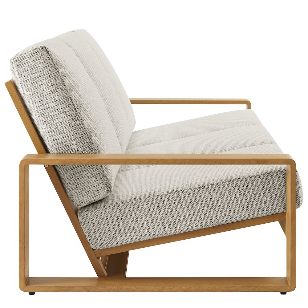 Lirienne 2-Piece Outdoor Patio Aluminum Faux Wood Furniture Set
