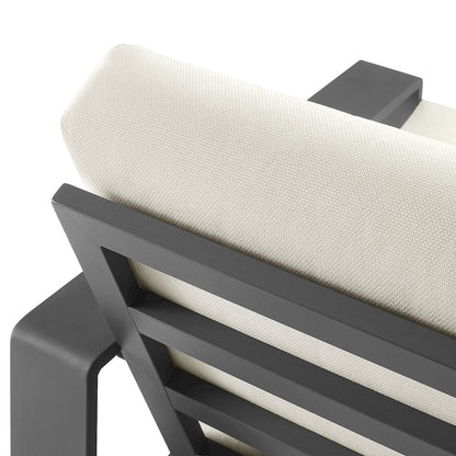 Lirienne Outdoor Patio Aluminum Faux Wood Armchairs Set of 2