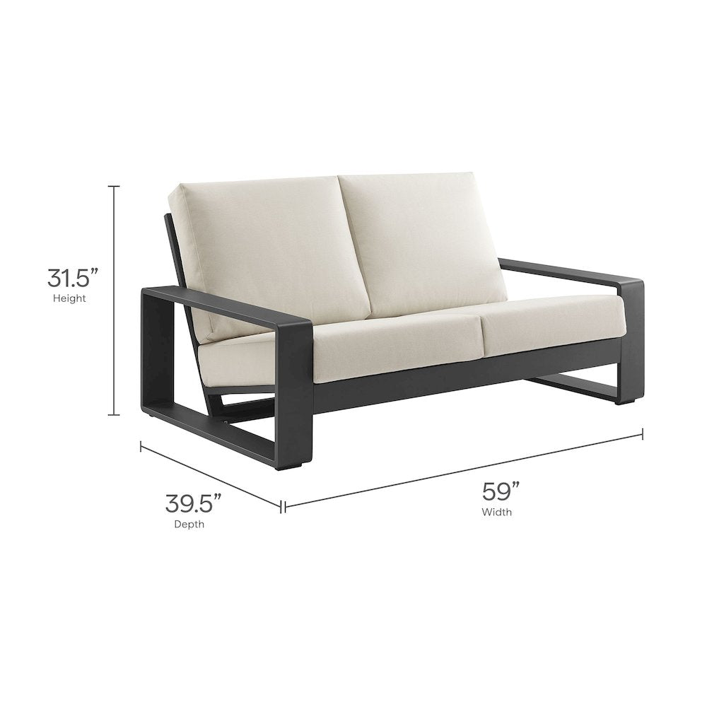 Lirienne 4-Piece Outdoor Patio Aluminum Furniture Set