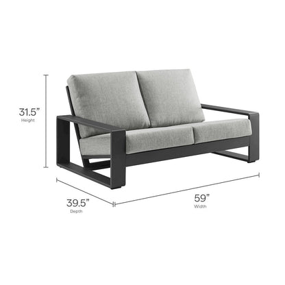 Lirienne 4-Piece Outdoor Patio Aluminum Furniture Set