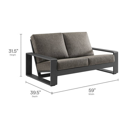 Lirienne 4-Piece Outdoor Patio Aluminum Furniture Set