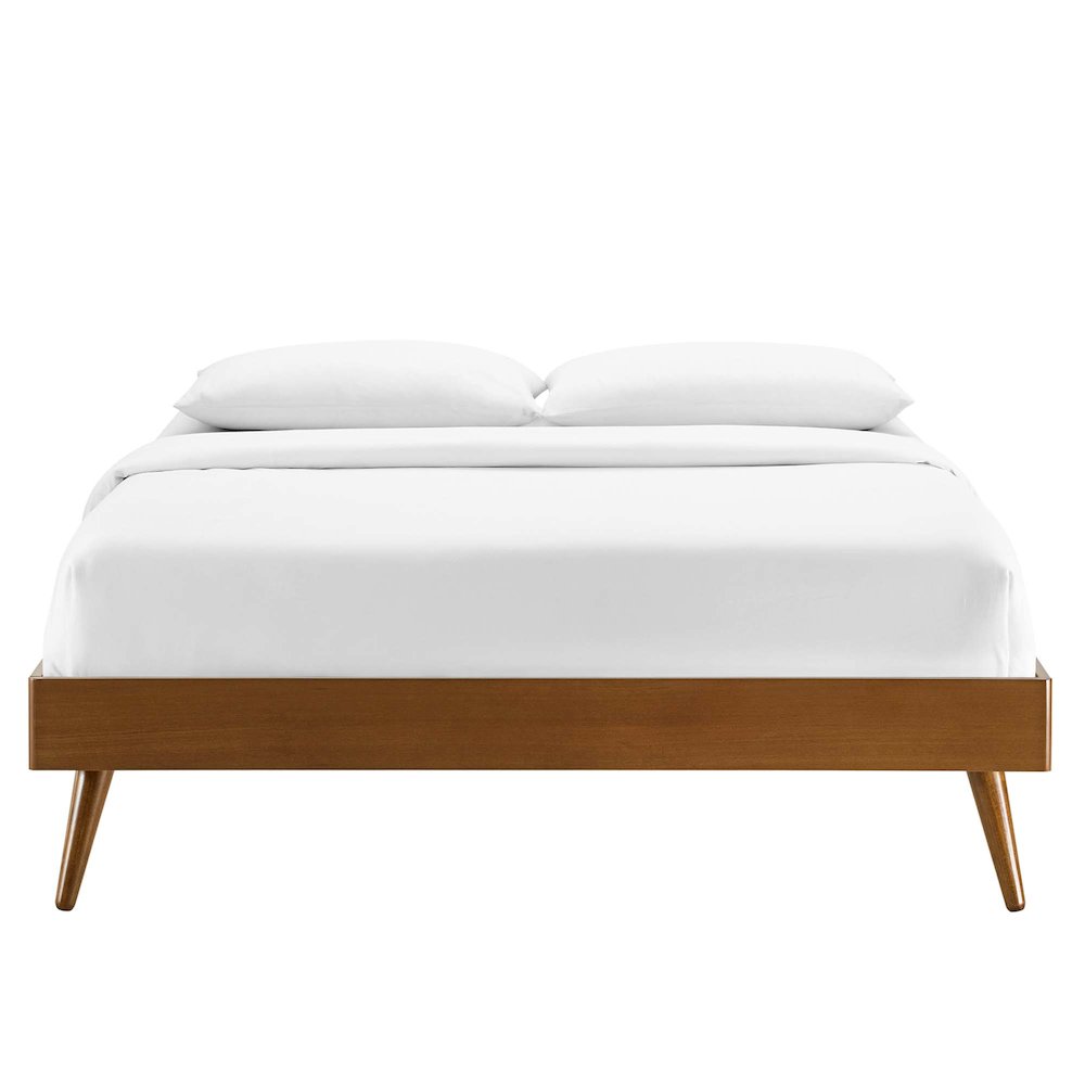 Willow Wood Full Platform Bed With Splayed Legs
