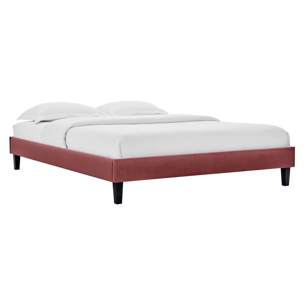 Alessi Performance Velvet Queen Platform Bed