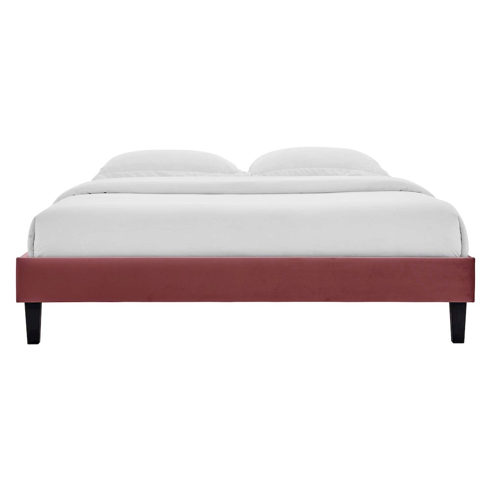 Alessi Performance Velvet Queen Platform Bed