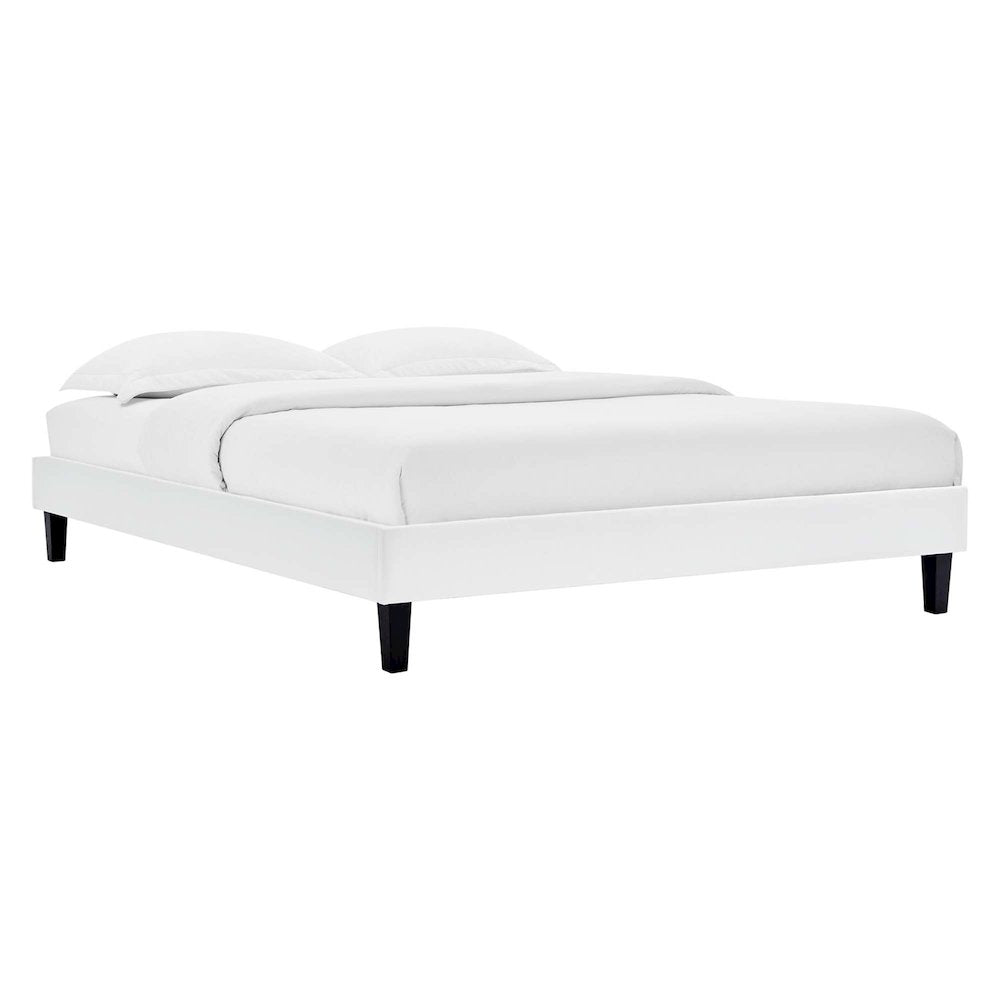 Alessi Performance Velvet Queen Platform Bed