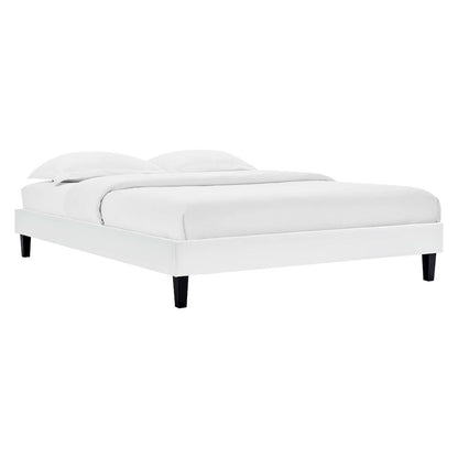 Alessi Performance Velvet Queen Platform Bed