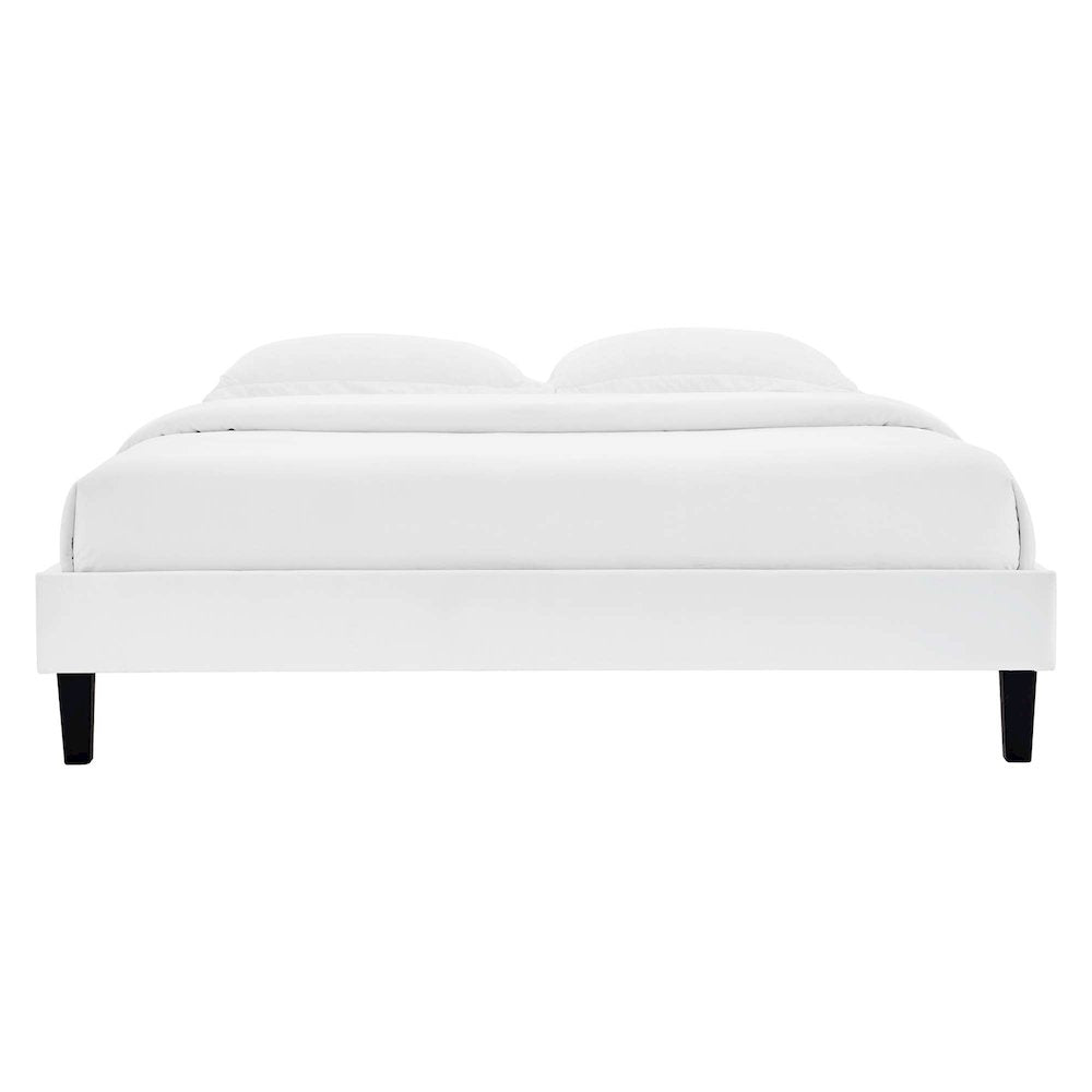 Alessi Performance Velvet Queen Platform Bed