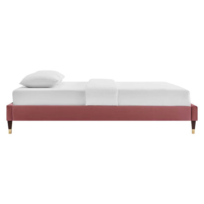 Current Performance Velvet Queen Platform Bed