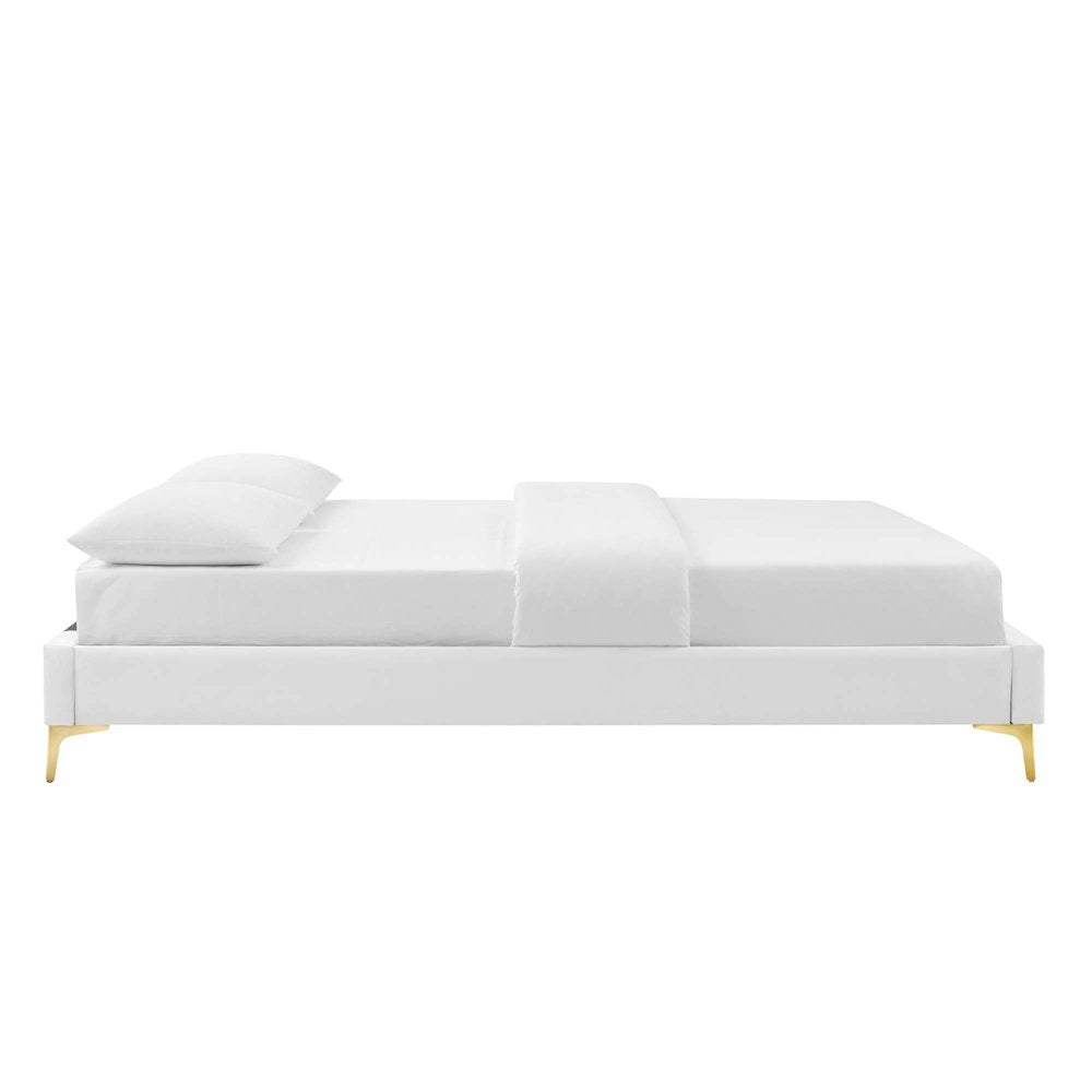 Leah Chevron Tufted Performance Velvet Queen Platform Bed