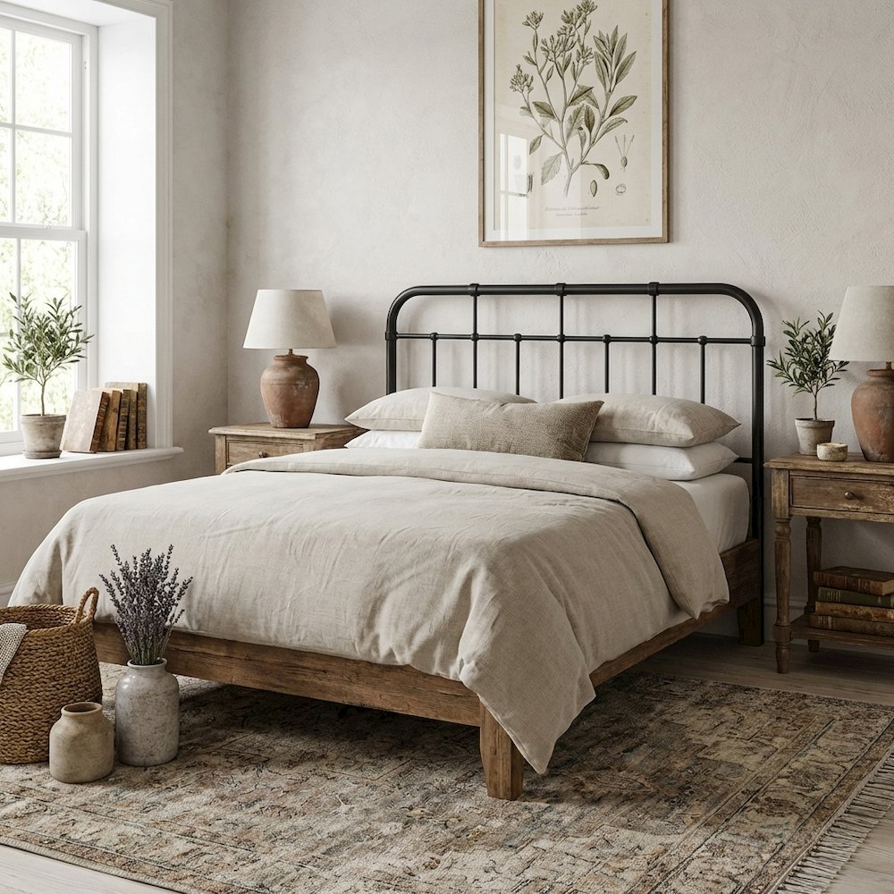 Metal King Headboard with Sleek Design and Durable Construction for Bedroom