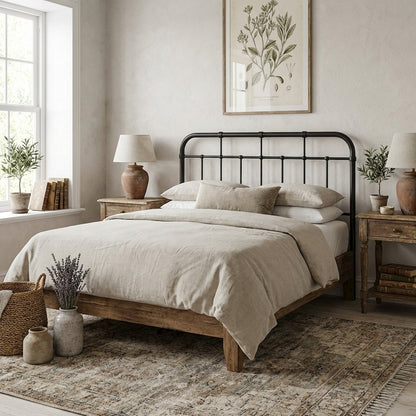 Metal King Headboard with Sleek Design and Durable Construction for Bedroom