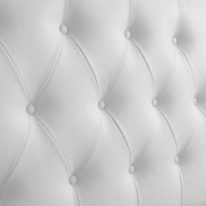 Tufted Queen Headboard in Fabric and Wood with Sturdy Frame and Elegant Design