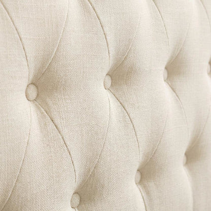 Upholstered Fabric King Headboard with Padded Design for Comfortable Support