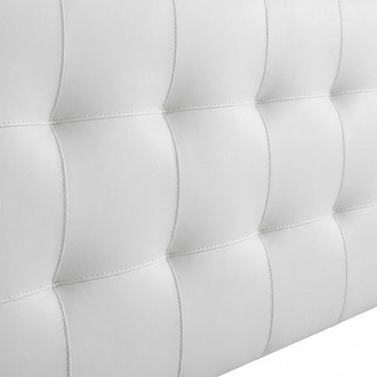 Tufted Fabric King Headboard with Wood Frame and Elegant Design