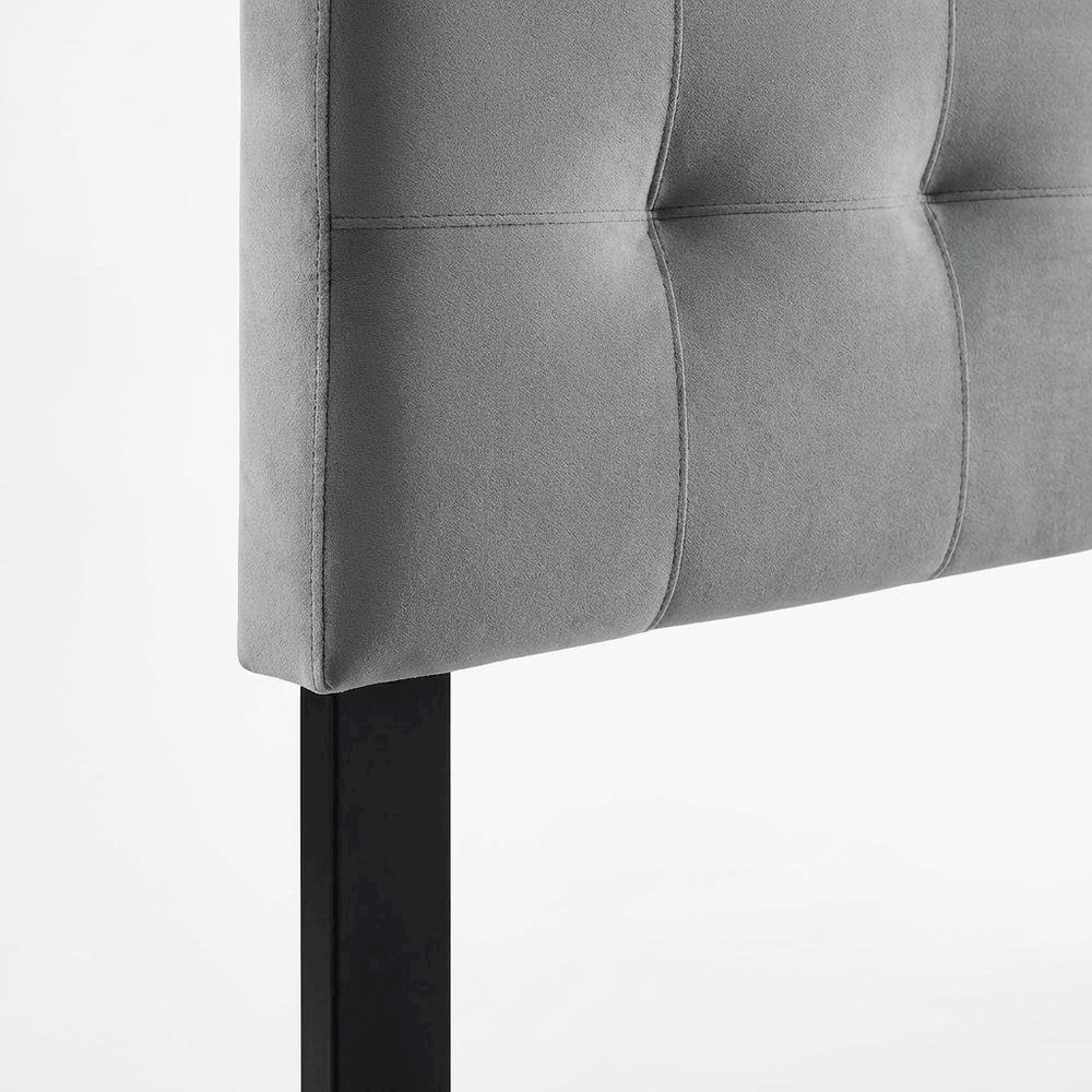 Biscuit Tufted Performance Velvet Queen Headboard in Soft Neutral Fabric