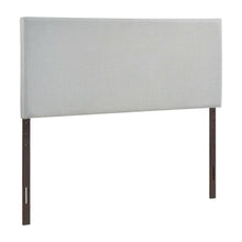 Upholstered Queen Headboard in Neutral Fabric, Durable Frame, Stylish Design