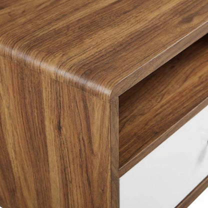 Wooden Wall Mount Nightstand with Sleek Design and Compact Size