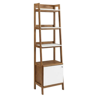 Wooden Bookcase in Finish with Sturdy Shelving