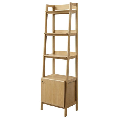 Wooden Bookshelf with Open Shelving for Home Library and Organization