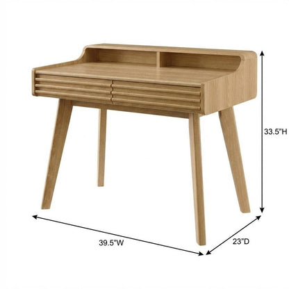 Wooden Render Writing Desk with Spacious Surface and Modern Design