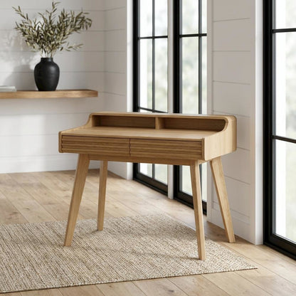 Wooden Render Writing Desk with Spacious Surface and Modern Design