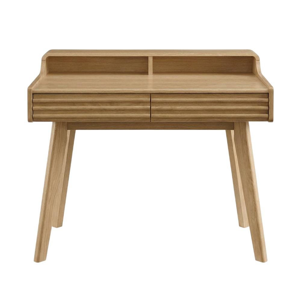 Wooden Render Writing Desk with Spacious Surface and Modern Design