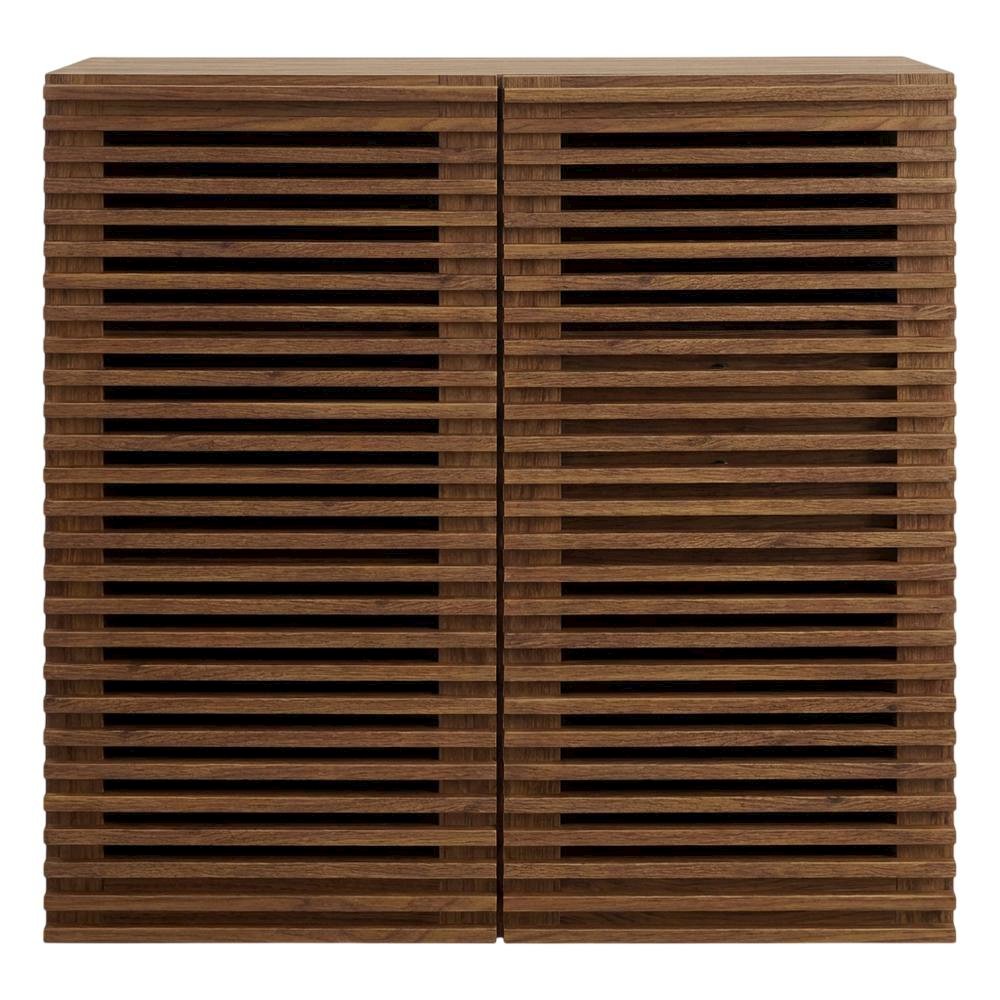 Modern Black Bar Cabinet With Storage Shelf And Durable Finish