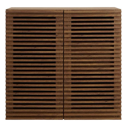 Modern Black Bar Cabinet With Storage Shelf And Durable Finish