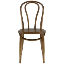 Wood Dining Side Chair with Padded Backrest and Compact Design