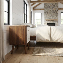 Nightstand with 2 Drawers and Compact Design