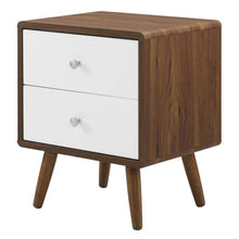 Nightstand with 2 Drawers and Compact Design