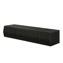 Black Wall Mount TV Stand with Sturdy Construction and Storage Space