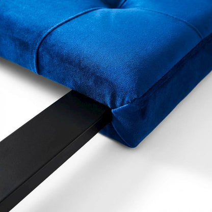 Blue Performance Velvet Headboard, Queen Tufted Design, Durable Upholstery