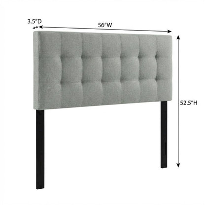 Upholstered Fabric Full Headboard with Padded Design and Elegant Finish