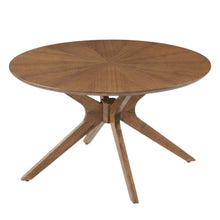 Round Wood Coffee Table with Modern Design and Sturdy Base