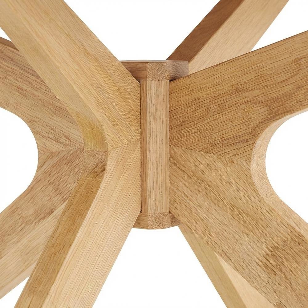 Oak Oval Wood Dining Table, Modern Style, Seats 6, Wood Dining