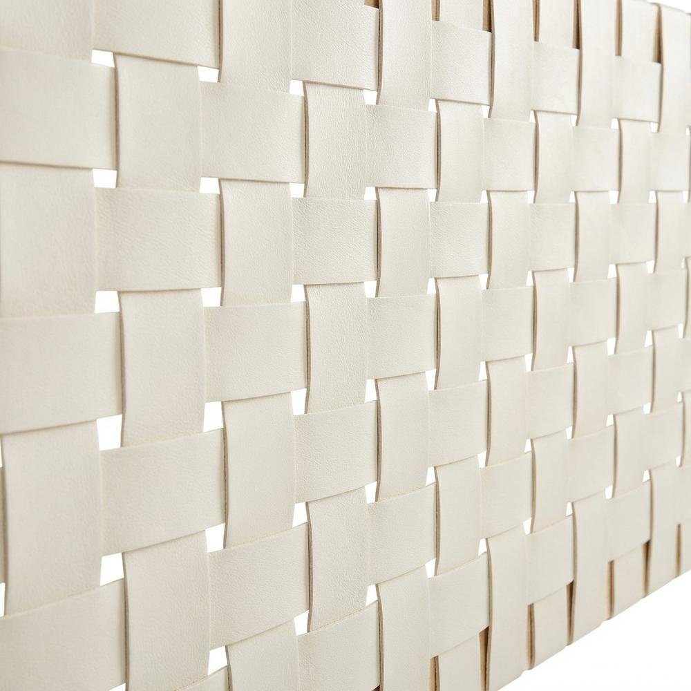 Vegan Leather Queen Headboard with DurableTexture for Bedroom