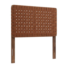 Vegan Leather Twin Headboard withDesign and Durable Frame